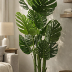 KAYKON 5.6 Feet Artificial Monstera Plant 3 Trunks 14 Leaves Real Looking Big Artificial Plant Without Vase for Home Decor Hotel Decor Luxury Collection -170cm
