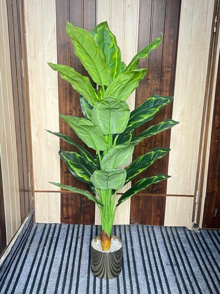 KAYKON Artificial Plant 4.5 Feet Tree with 21 Large Leaves KAYKON Artificial Plant 4.5 Feet Tree with 21 Large Leaves