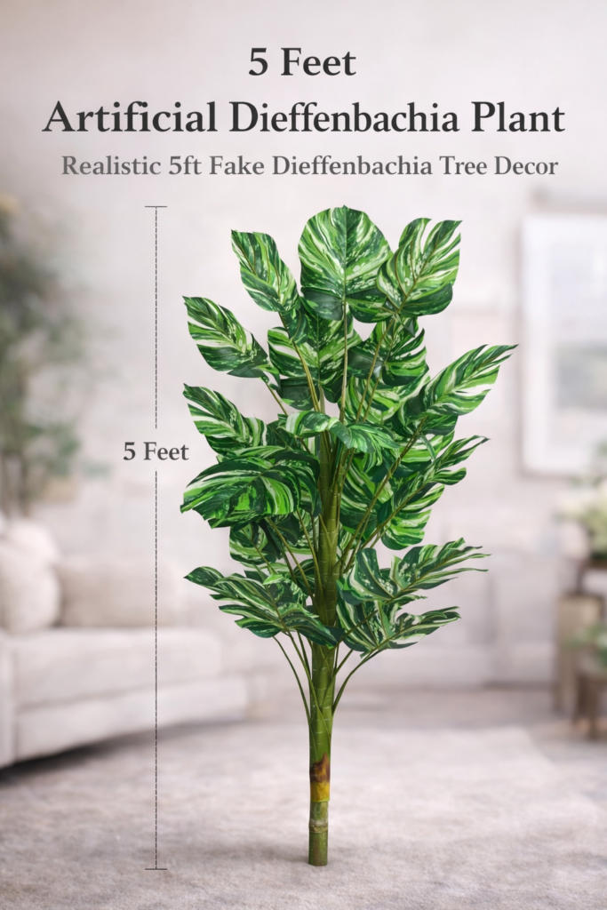 KAYKON 5 Feet Artificial Plant Tree 24 Branch Without Vase for Home Decor Hotel Decor Luxury Decoration and Housewarming Gift -150cm KAYKON 5 Feet Artificial Plant Tree 24 Branch Without Vase for Home Decor Hotel Decor Luxury Decoration and Housewarming Gift -150cm