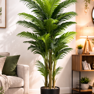 KAYKON 6 Feet Artificial Areca Palm Plant with 5 Trunks –Tall Palm Tree for Home, Office, Hotel & Restaurant Decor – Large Indoor Decorative Plant - Premium Collection