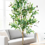 KAYKON 5 Feet Imported Artificial Olive Plant Tree Without Vase For Luxury Decor and Hosuewarming Gift - Premium Collection