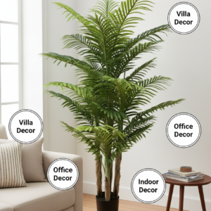 6 Feet Artificial Areca Palm Tree With 4 Trunks For Villas/Luxury Farmhouse/Office/Hotel Decor and Housewarming Gift - Premium Selection