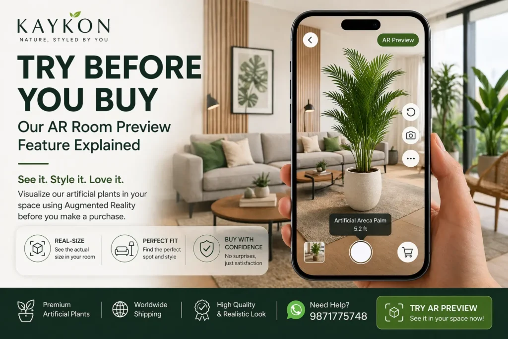 AR artificial plant visualization”
