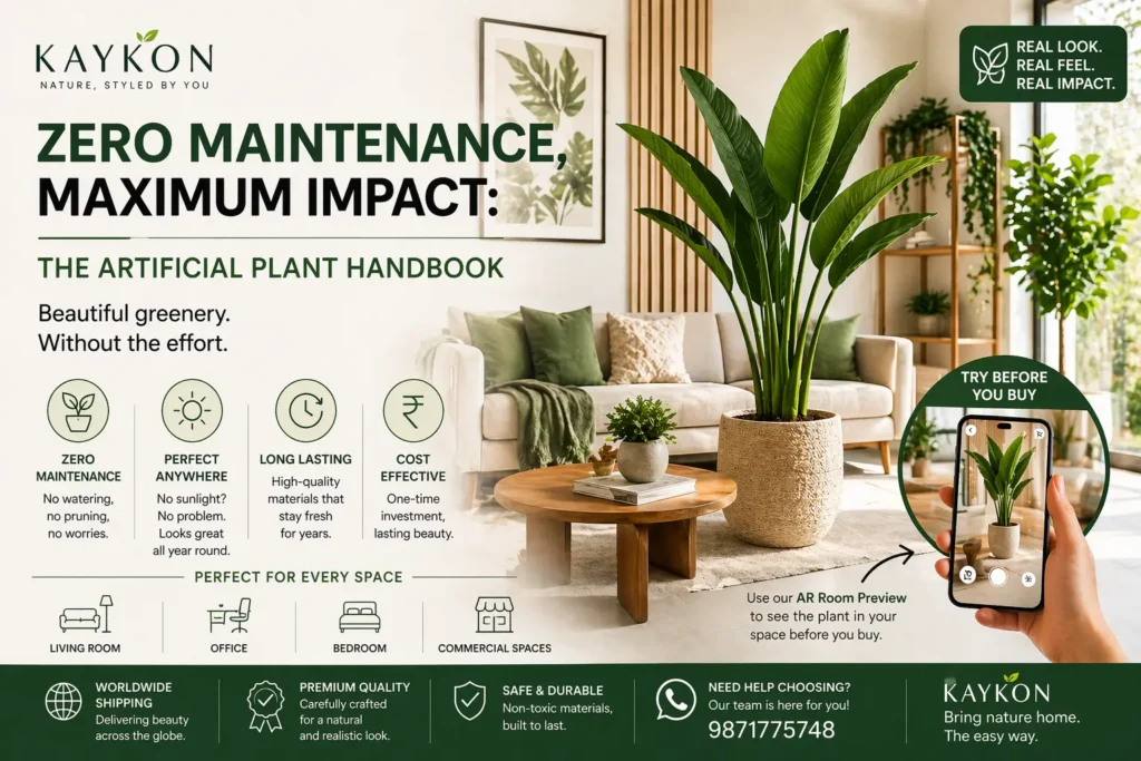 “artificial plants for home decor living room