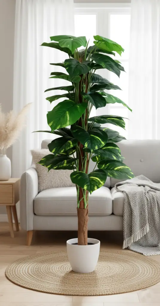 KAYKON Artificial Plant Big Jute Tree With 36 Branch For Home Decor & Housewarming Gift Without Vase