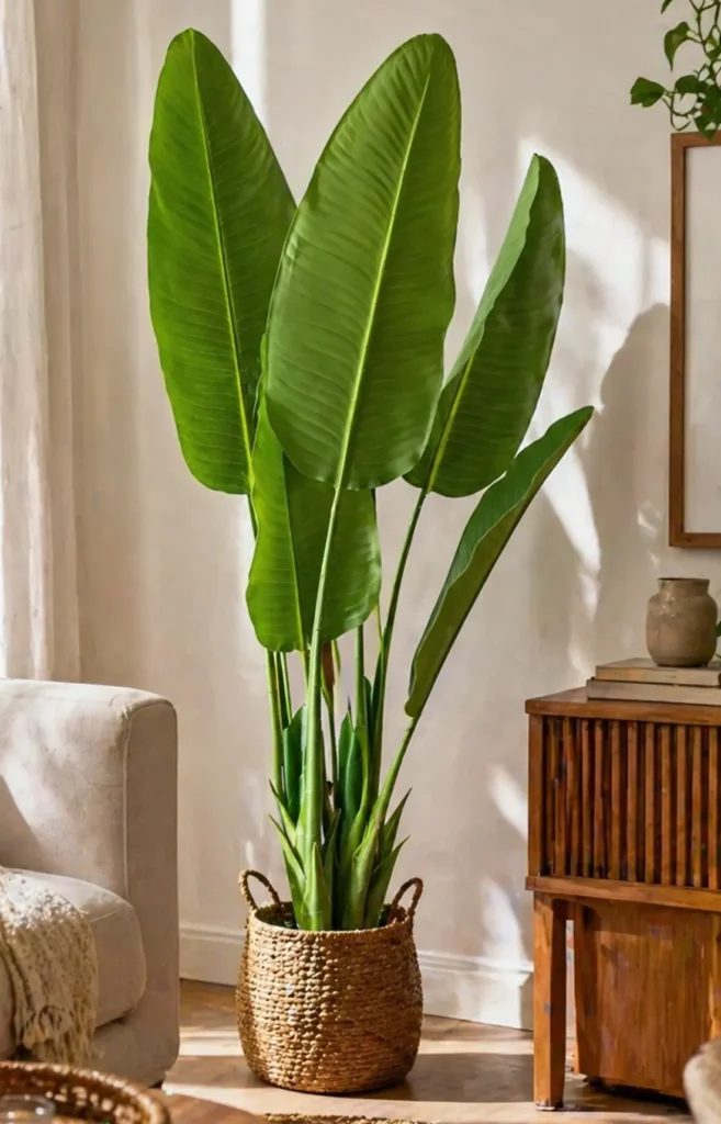 4 Feet Artificial Banana Tree with 3 Trunks & 6 Premium Leaves | Realistic Fake Plant for Home, Office, Living Room Décor | Indoor Decorative Plant (Vase Not Included) artificial banana tree