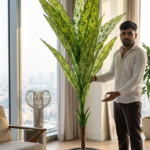 Kaykon 6 Ft Artificial Plant Dieffenbachia Tree for Home Decor Without Pot 15 Big Premium Leaves