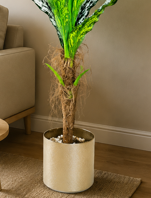 Kaykon 6 Ft Artificial Plant Dieffenbachia Tree for Home Decor Without Pot 15 Big Premium Leaves - Image 2