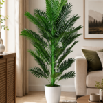 KAYKON Big Artificial Plant Areca Palm 36 Branch Green Tree Without Vase - 6 Ft