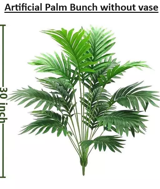 KAYKON Artificial Areca Palm Plant Bunch Without Pot | Home, Office, Living Room Decor Indoor/Outdoor (Green, Height- 75 cm) - Image 2