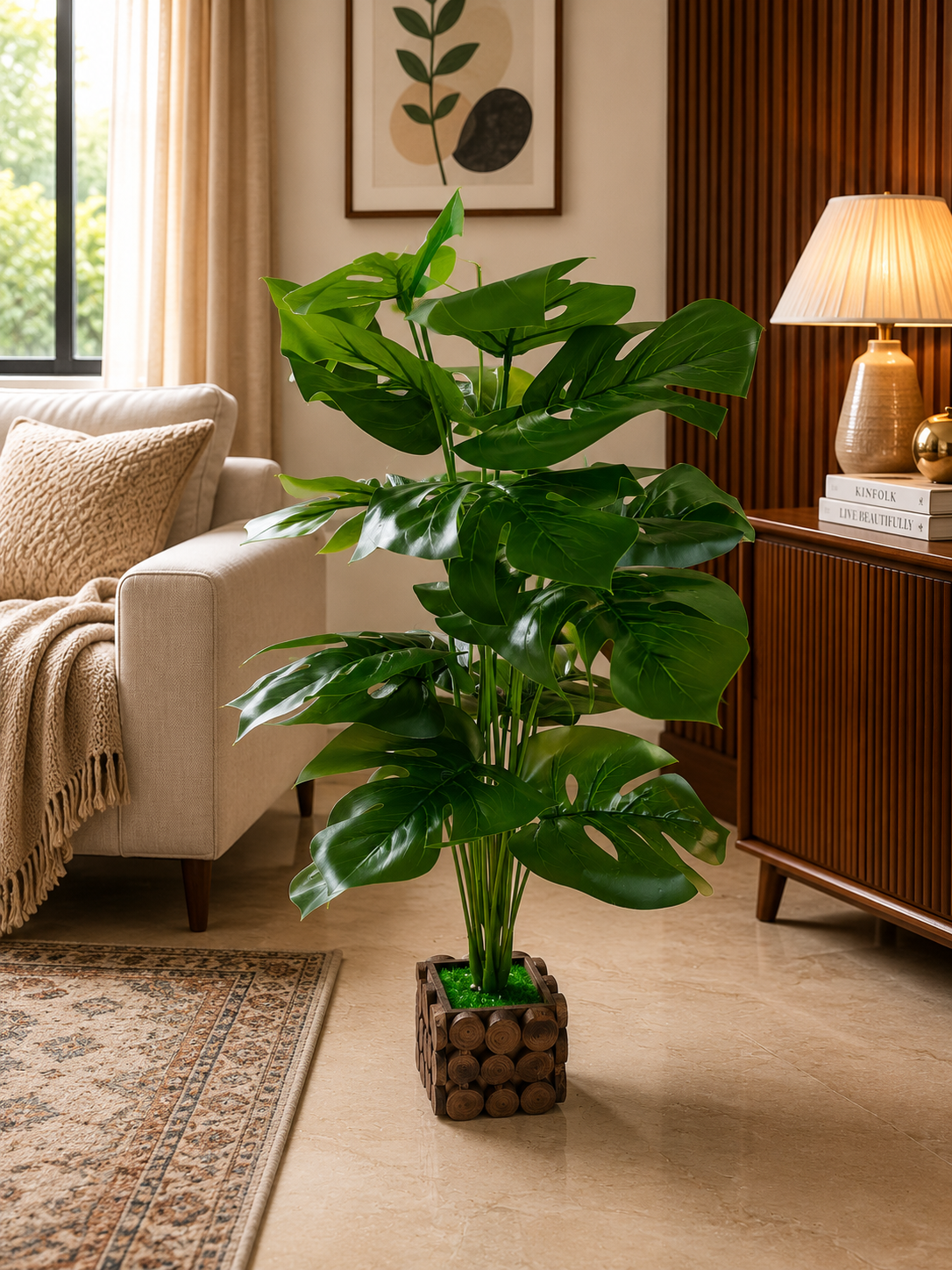artificial monstera bunch